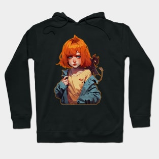 Angel girl with devil on shoulder Hoodie